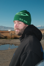 Load image into Gallery viewer, Green Flame Skull Cap Beanie