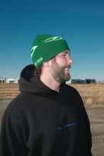 Load image into Gallery viewer, Green Flame Skull Cap Beanie