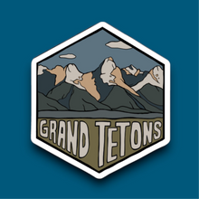 Load image into Gallery viewer, Grand Teton National Park, Wyoming- Hexagon Sticker