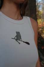 Load image into Gallery viewer, Frog Ridin' a Broom Tank