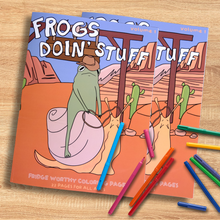 Load image into Gallery viewer, Frogs Doin' Stuff Coloring Book - Volume 1