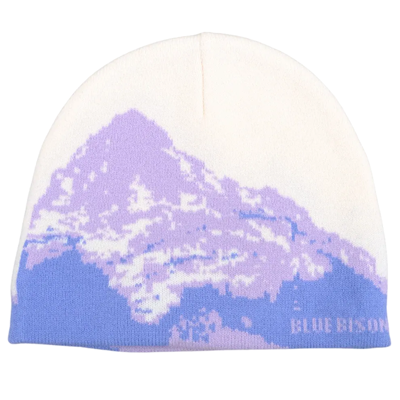 Mountain Peaks Skull Cap Beanie, Purple – Blue Bison Apparel