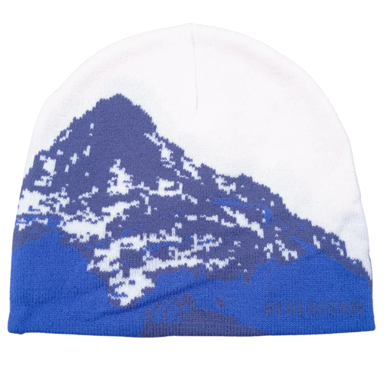 Mountain Peaks Skull Cap Beanie in Navy – Blue Bison Apparel
