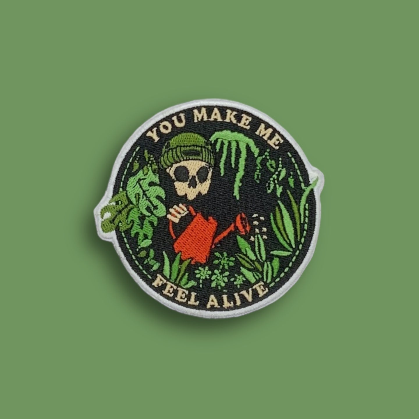 Embroidered Plant Patch, You Make Me Feel Alive