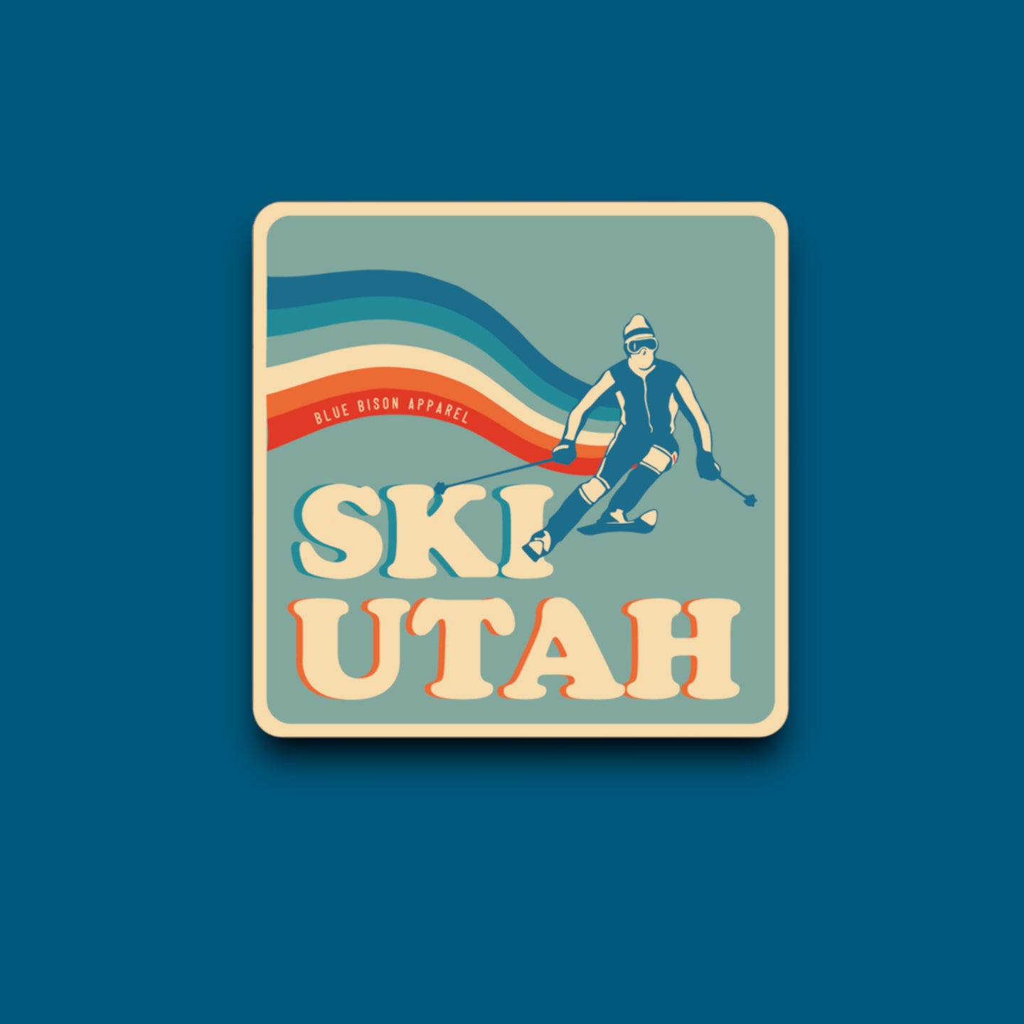 Ski Utah Retro, Vinyl Sticker