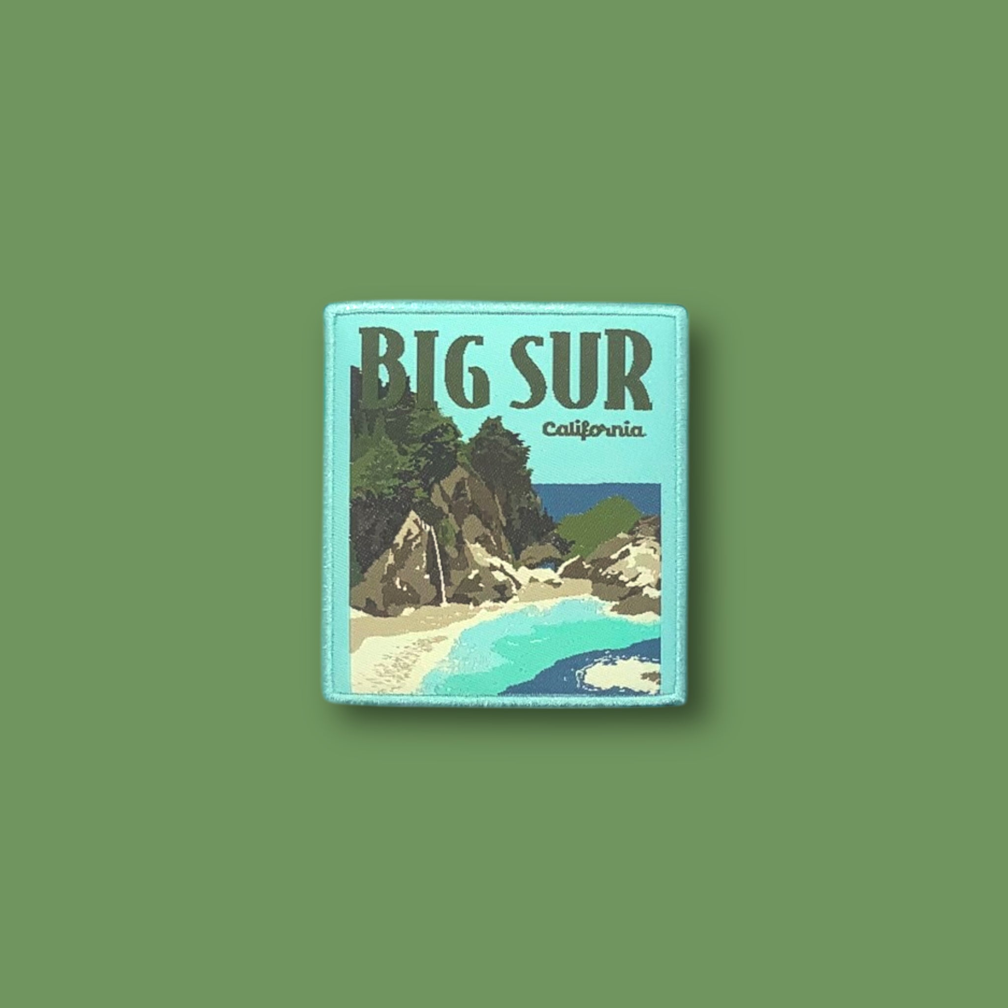 Big Sur California Poster Patch Blue Bison Apparel