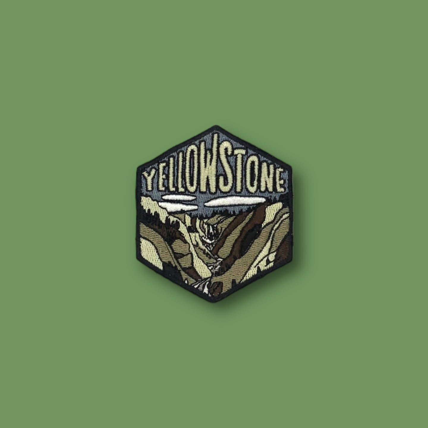 Yellowstone National Park, Wyoming- Embroidered Hexagon Patch