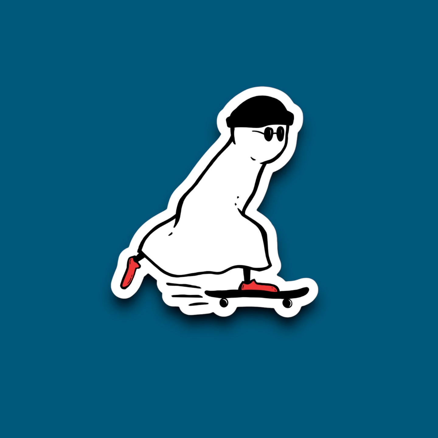 Skateboard Ghost Sticker (E20)