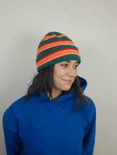 Load image into Gallery viewer, Striped Cuff Beanie, Sunset
