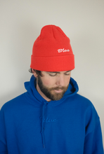 Load image into Gallery viewer, "Blue" Cuff Beanie in Red