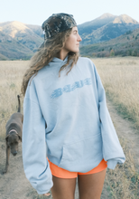 Load image into Gallery viewer, BLUE Flame Hoodie - Faded Powder