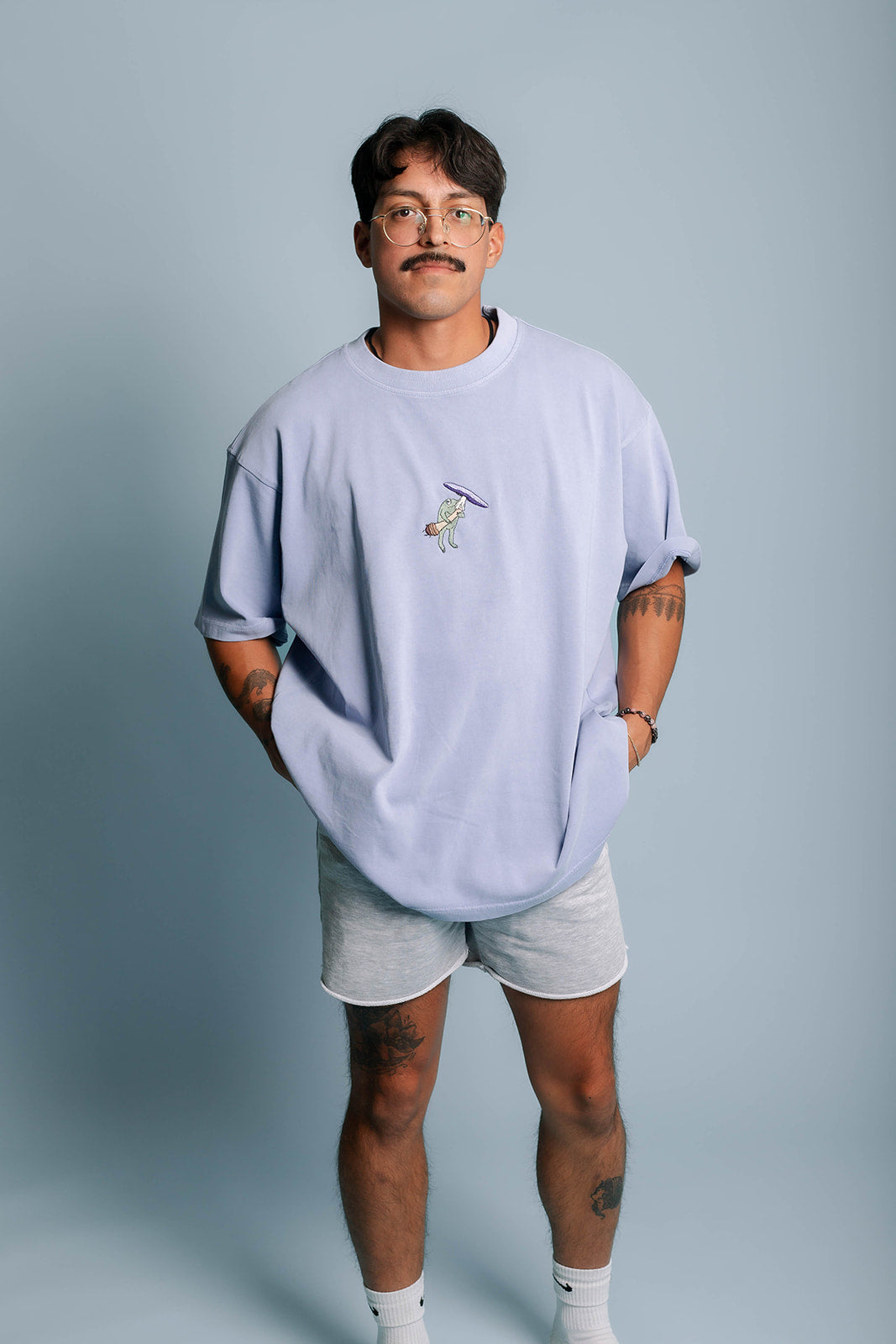 Mushroom Frog Tee Blue Bison Apparel