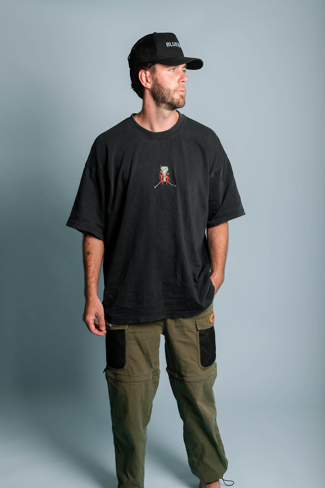Stoney Frog Tee, Black Blue Bison Apparel