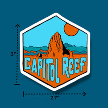 Load image into Gallery viewer, Capitol Reef National Park, Utah- Hexagon Sticker