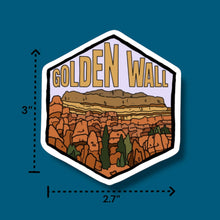 Load image into Gallery viewer, Golden Wall, Dixie National Forest, Utah- Hexagon Sticker