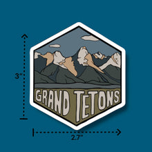 Load image into Gallery viewer, Grand Teton National Park, Wyoming- Hexagon Sticker
