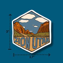 Load image into Gallery viewer, Zion National Park, Utah- Hexagon Sticker