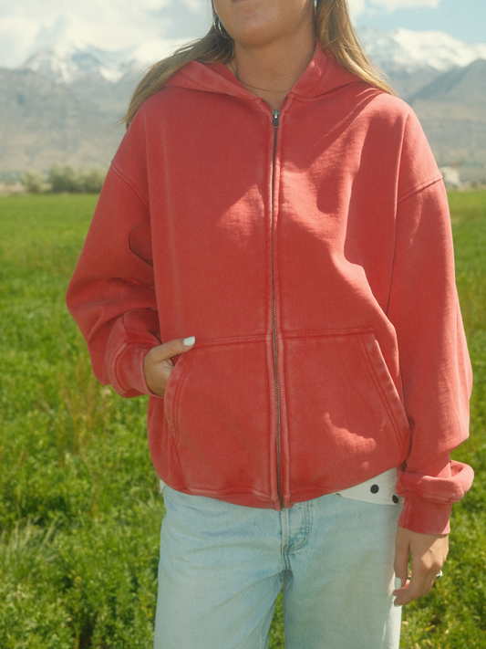 Red Zip Up