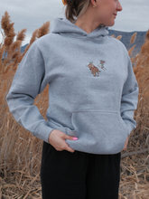 Load image into Gallery viewer, Skijoring Frog Hoodie in Gray
