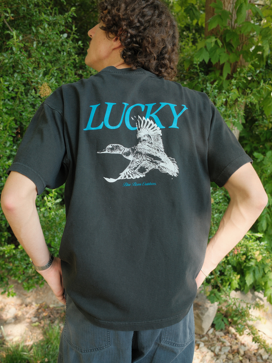 Lucky Duck Tee in Black