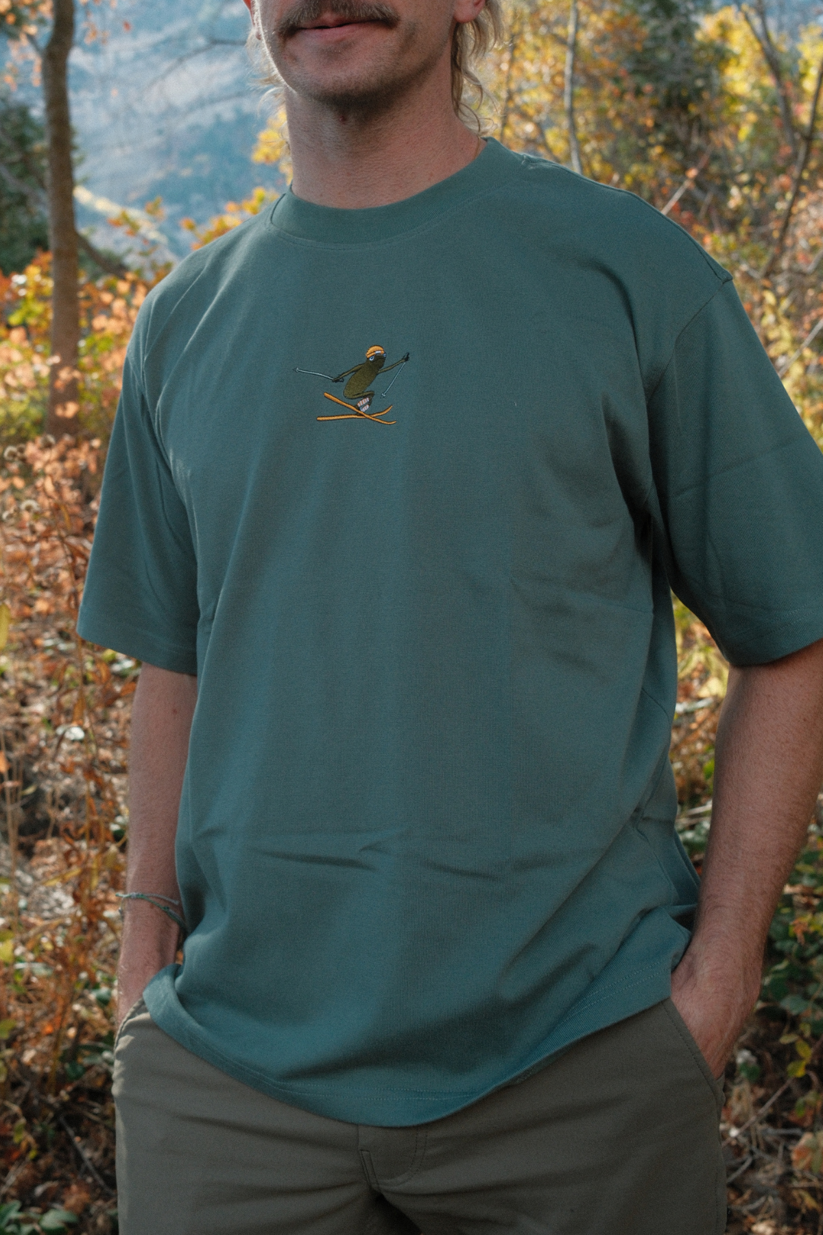 Frog Gone Skiin Tee - Green