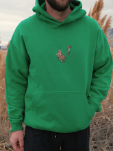 Load image into Gallery viewer, Skijoring Frog Hoodie - Green
