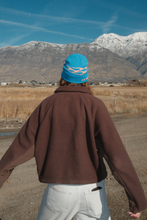 Load image into Gallery viewer, Blue Flame Skull Cap Beanie

