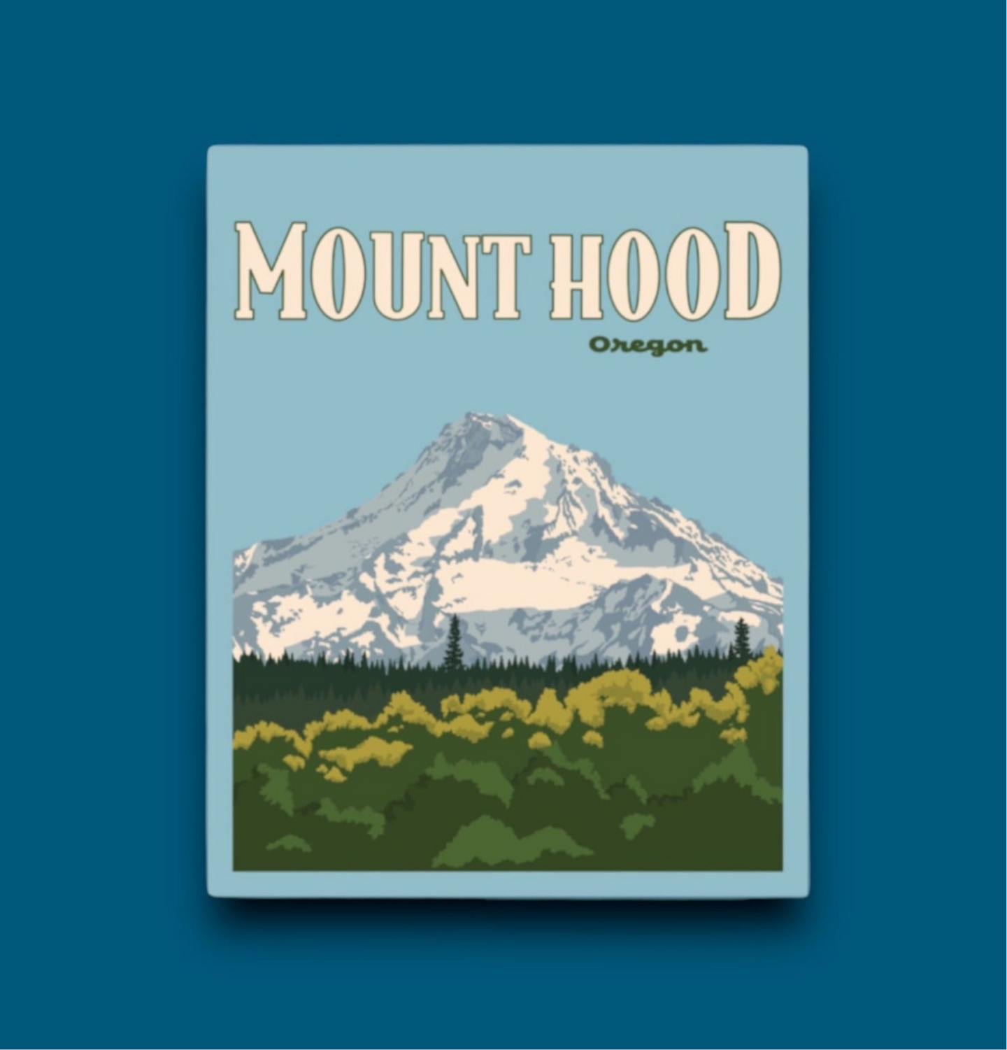 Mount Hood Oregon Poster Sticker