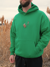 Load image into Gallery viewer, Skijoring Frog Hoodie - Green
