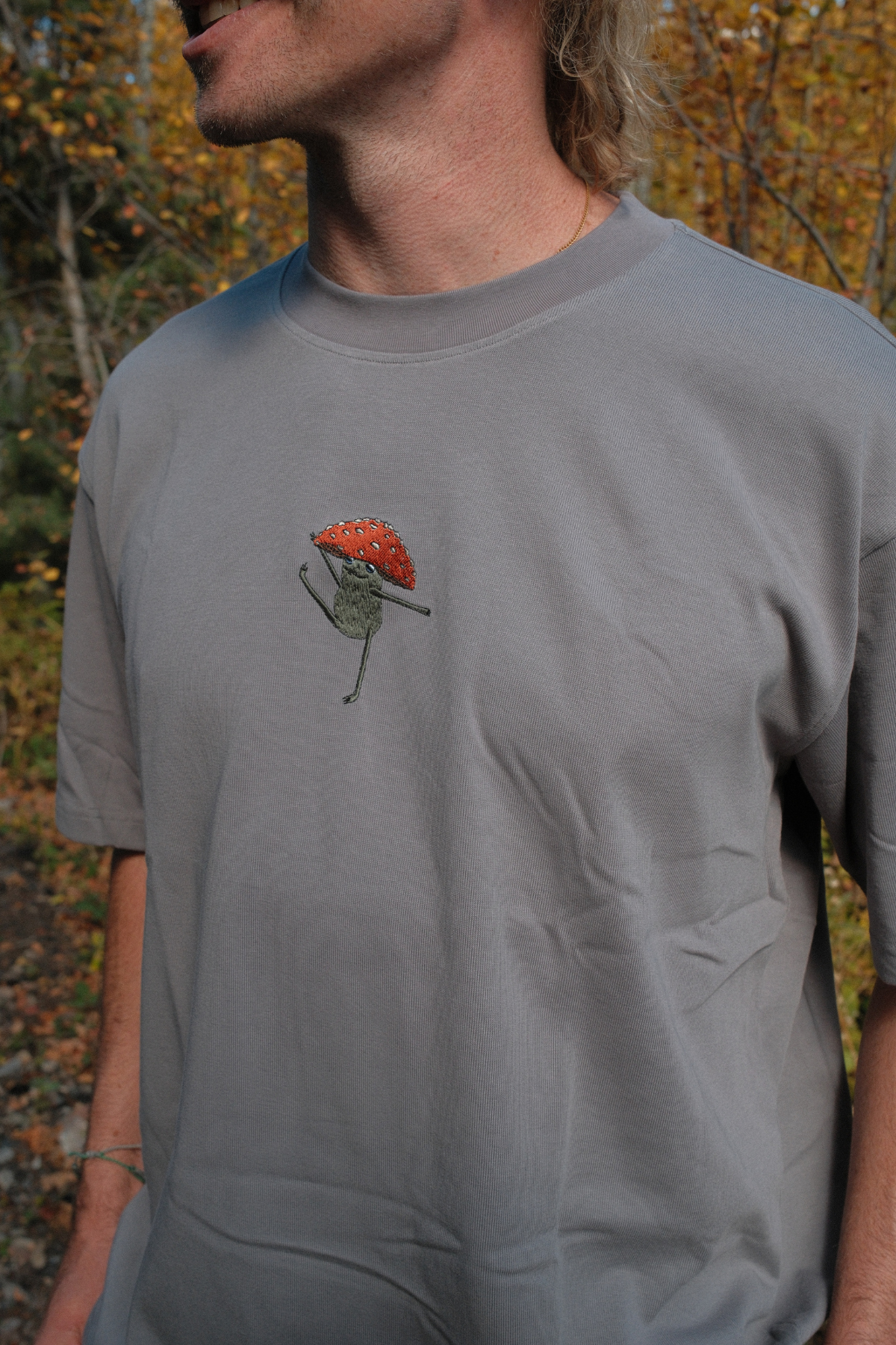 Frog Wearing A Mushroom Tee