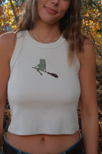 Load image into Gallery viewer, Frog Ridin&#39; a Broom Tank
