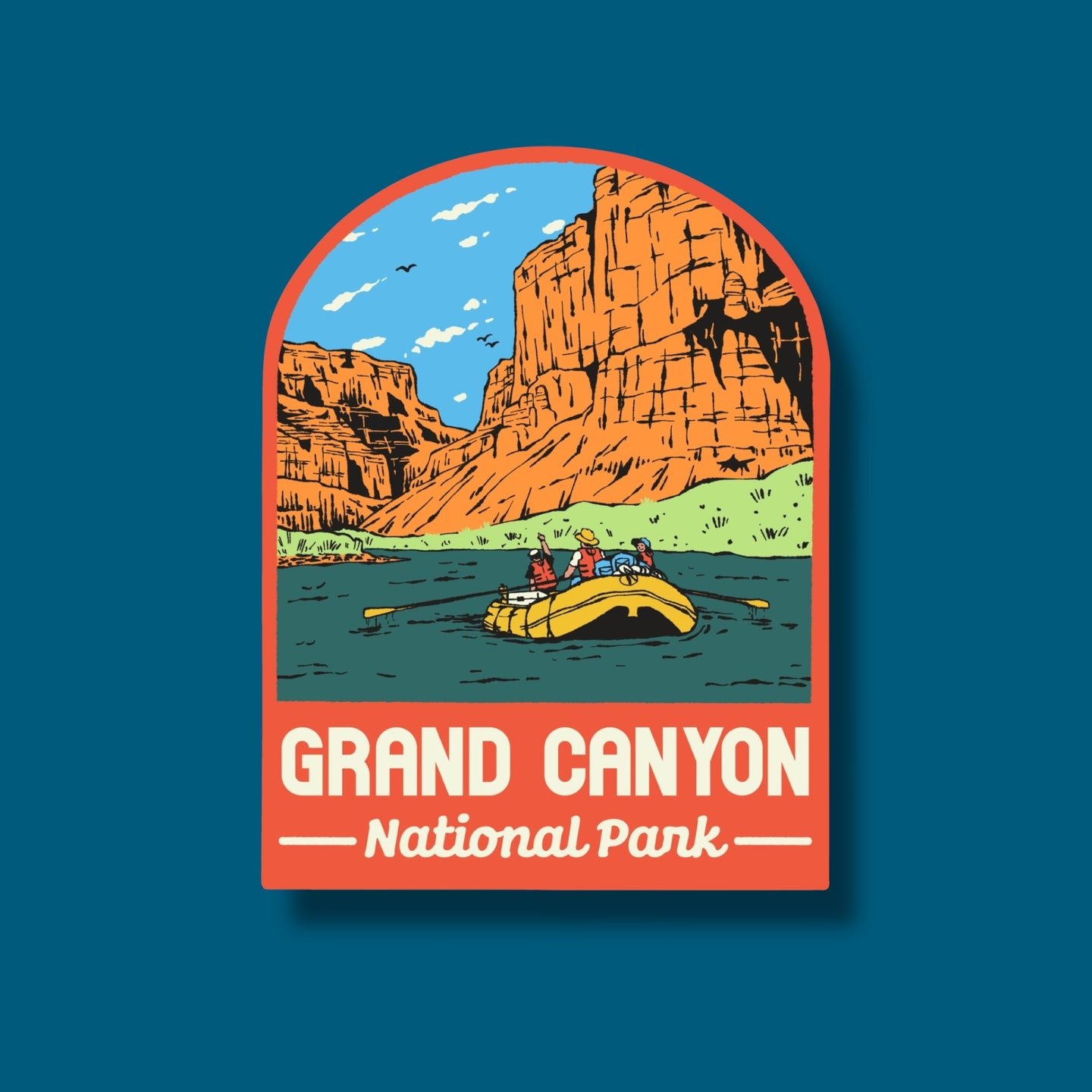 Grand Canyon Rafting Arch Sticker