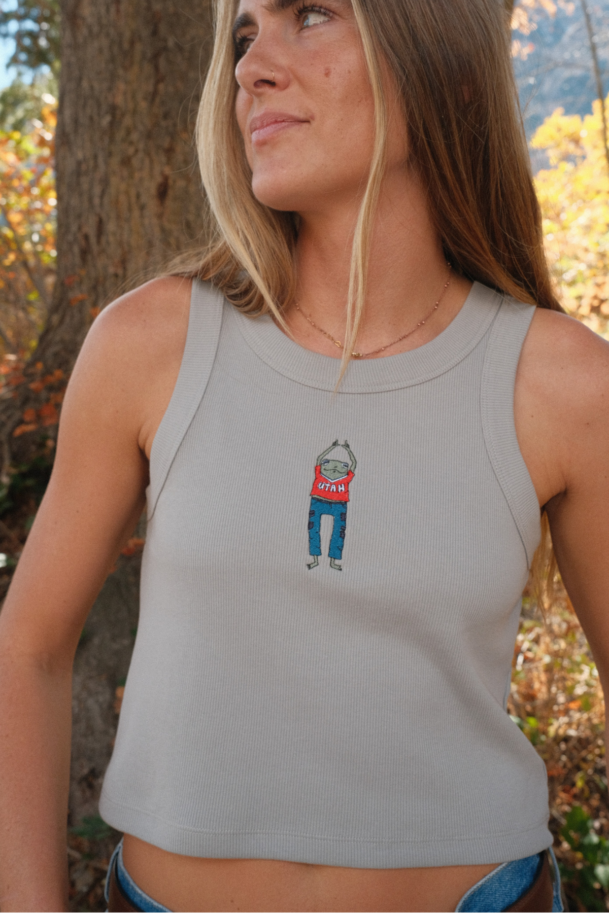 Utah Utes Frog Tank - Gray