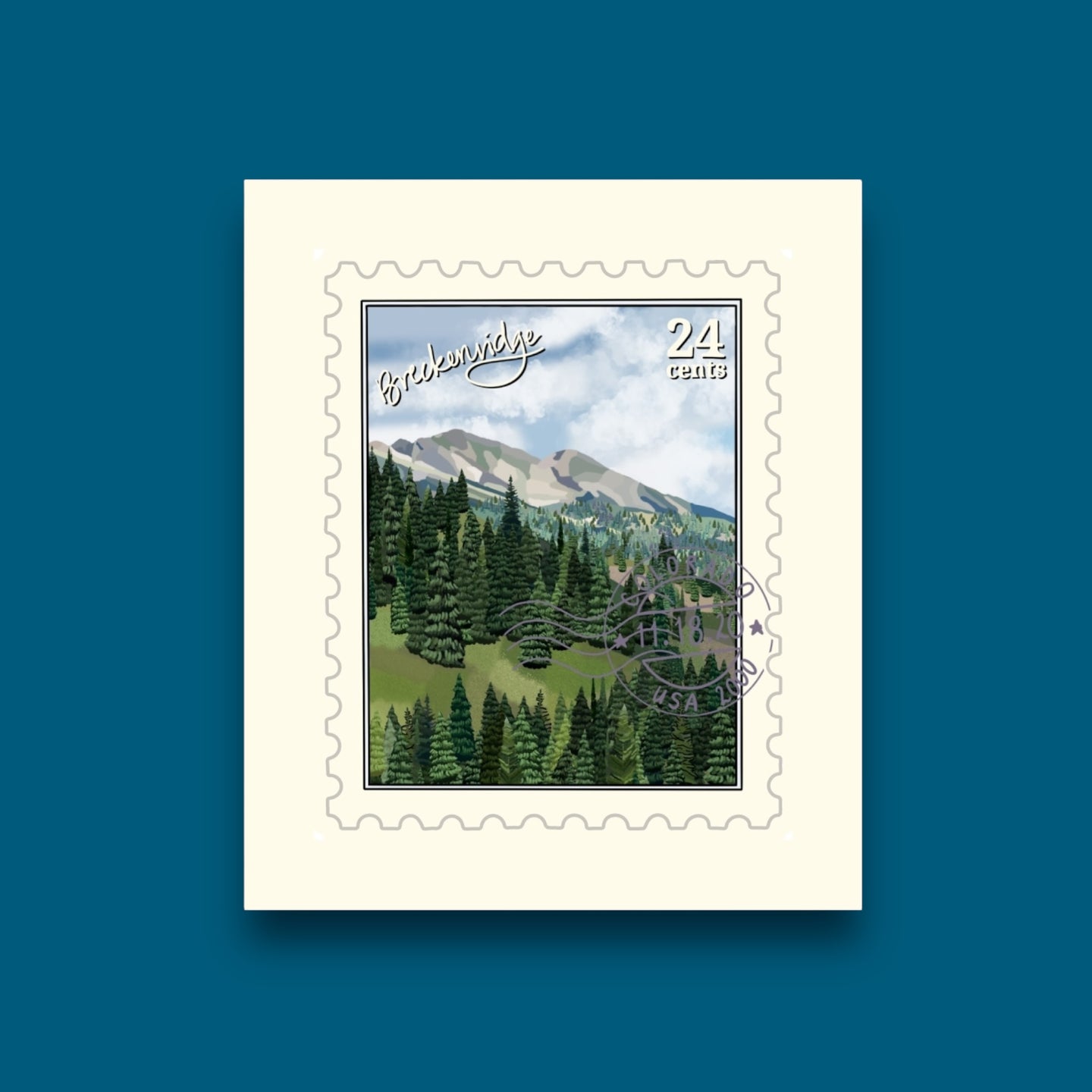 Breckenridge Colorado Stamp Sticker