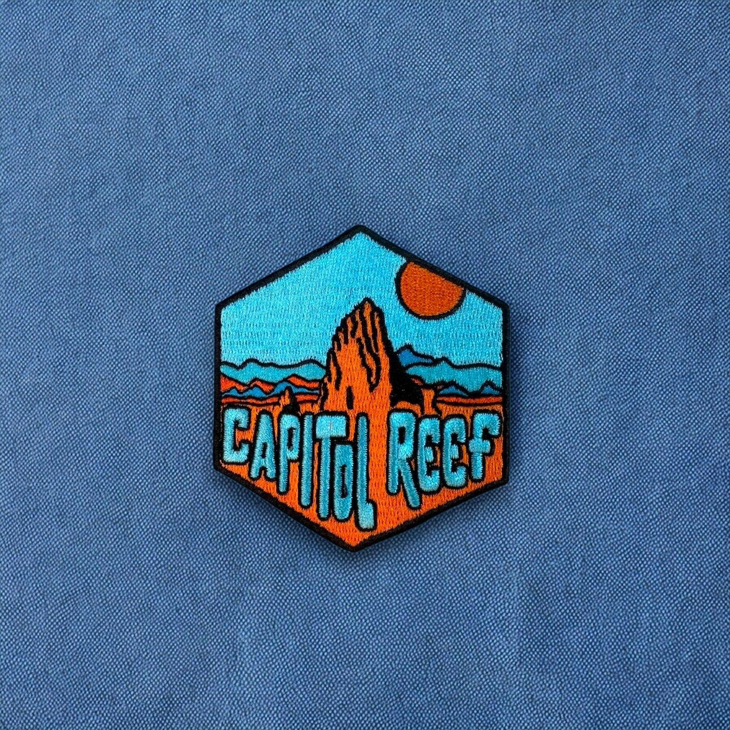 Capitol Reef National Park, Utah- Embroidered Hexagon Patch