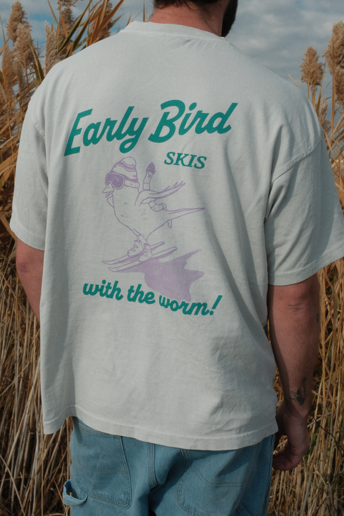 Early Bird Tee - Green Text