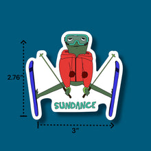 Load image into Gallery viewer, Spread Eagle Skier Frog Sticker Sundance
