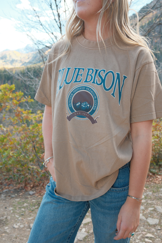 Blue Bison Seal Tee in Brown