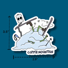 Load image into Gallery viewer, Frog Wipeout Copper Mountain Sticker
