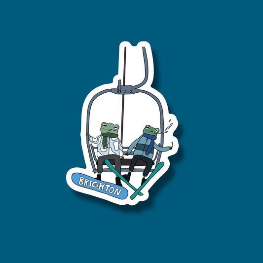 Brighton Ski Lift Frogs Sticker