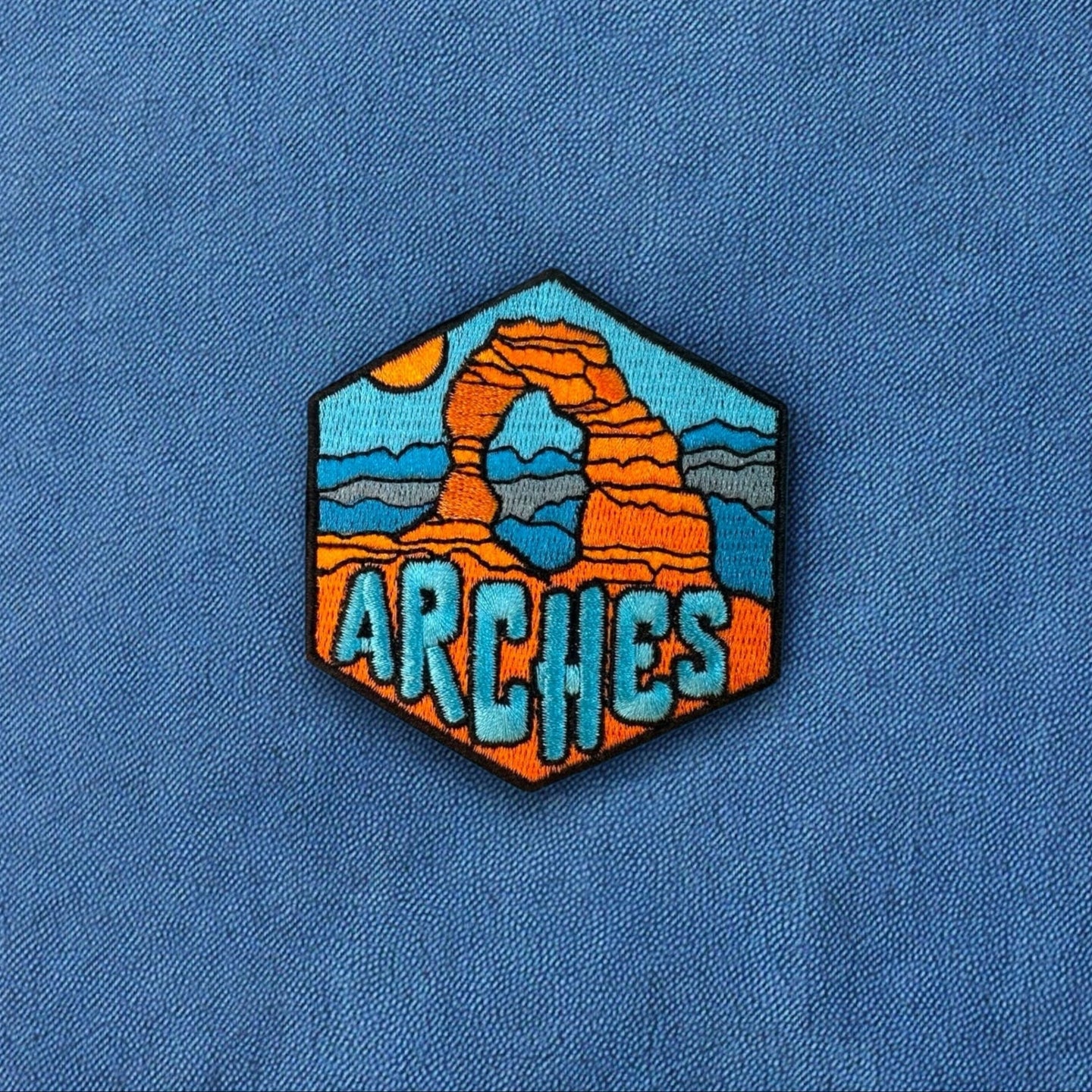 Arches National Park, Utah- Embroidered Hexagon Patch