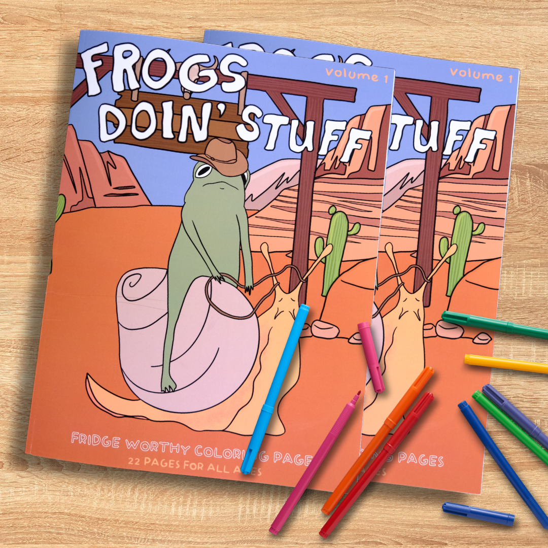 Frogs Doin' Stuff Coloring Book - Volume 1