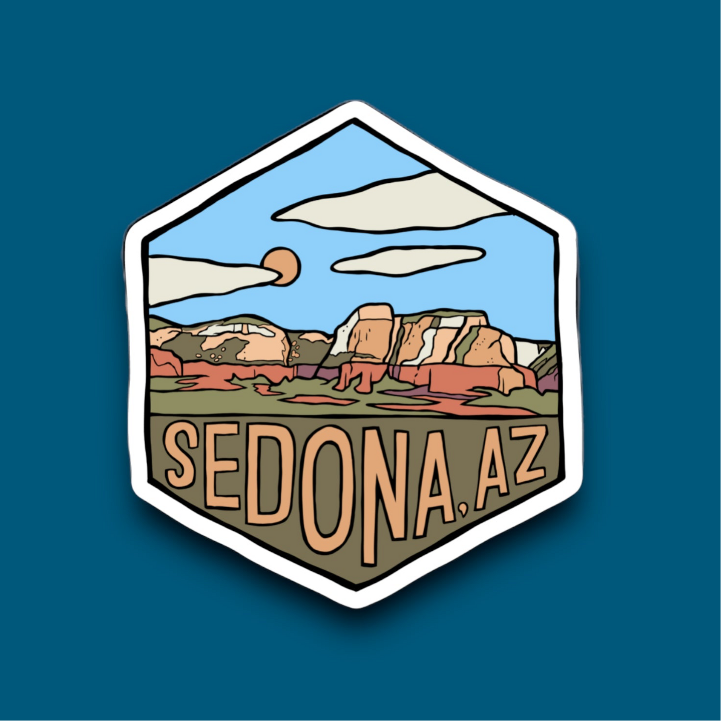 Sedona, Arizona- Hexagon Sticker