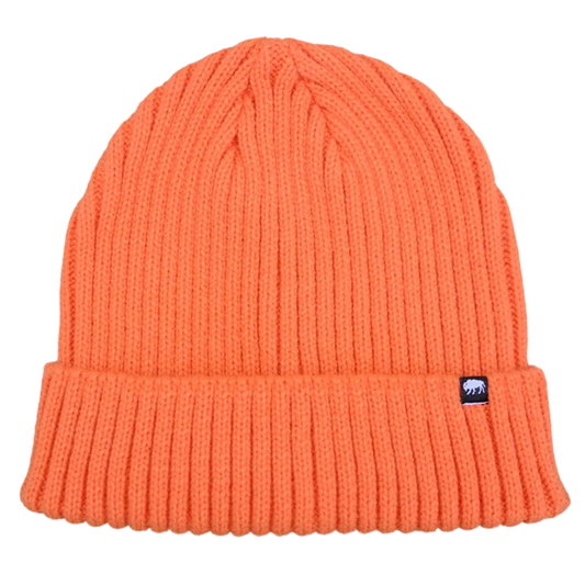 Ribbed Knit Beanie in Salmon