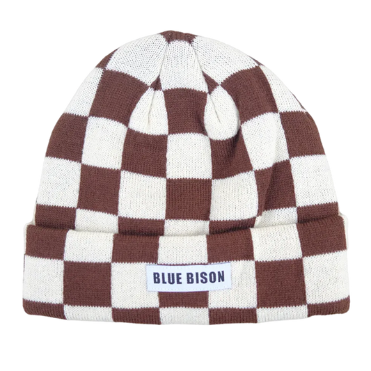 Checkered Browns Cuff Beanie
