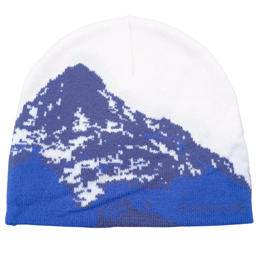 Mountain Peaks Skull Cap Beanie in Navy