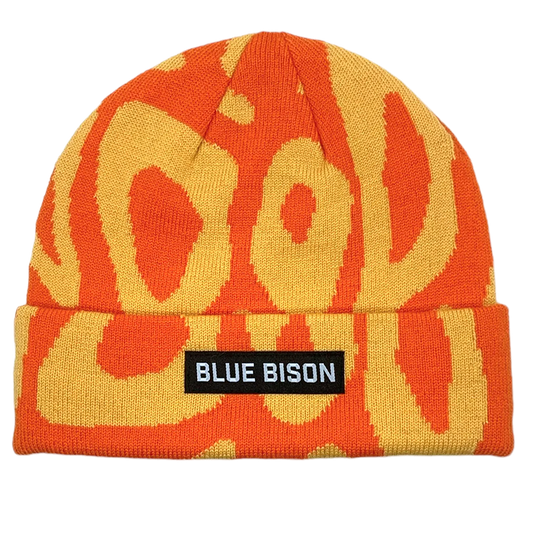 Lava Lamp Beanie in Orange Peel