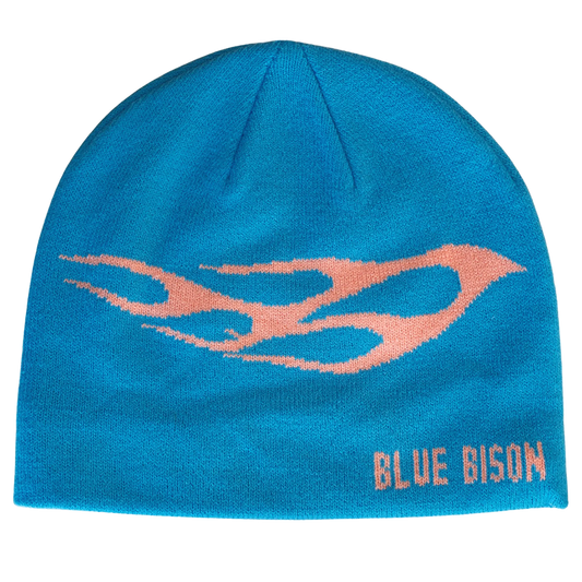 Blue Flame Skull Cap Beanie