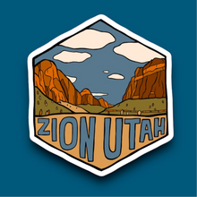 Load image into Gallery viewer, Zion National Park, Utah- Hexagon Sticker
