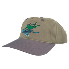Load image into Gallery viewer, Frog Ridin' A Dragonfly Hat - Washed Olive/Navy
